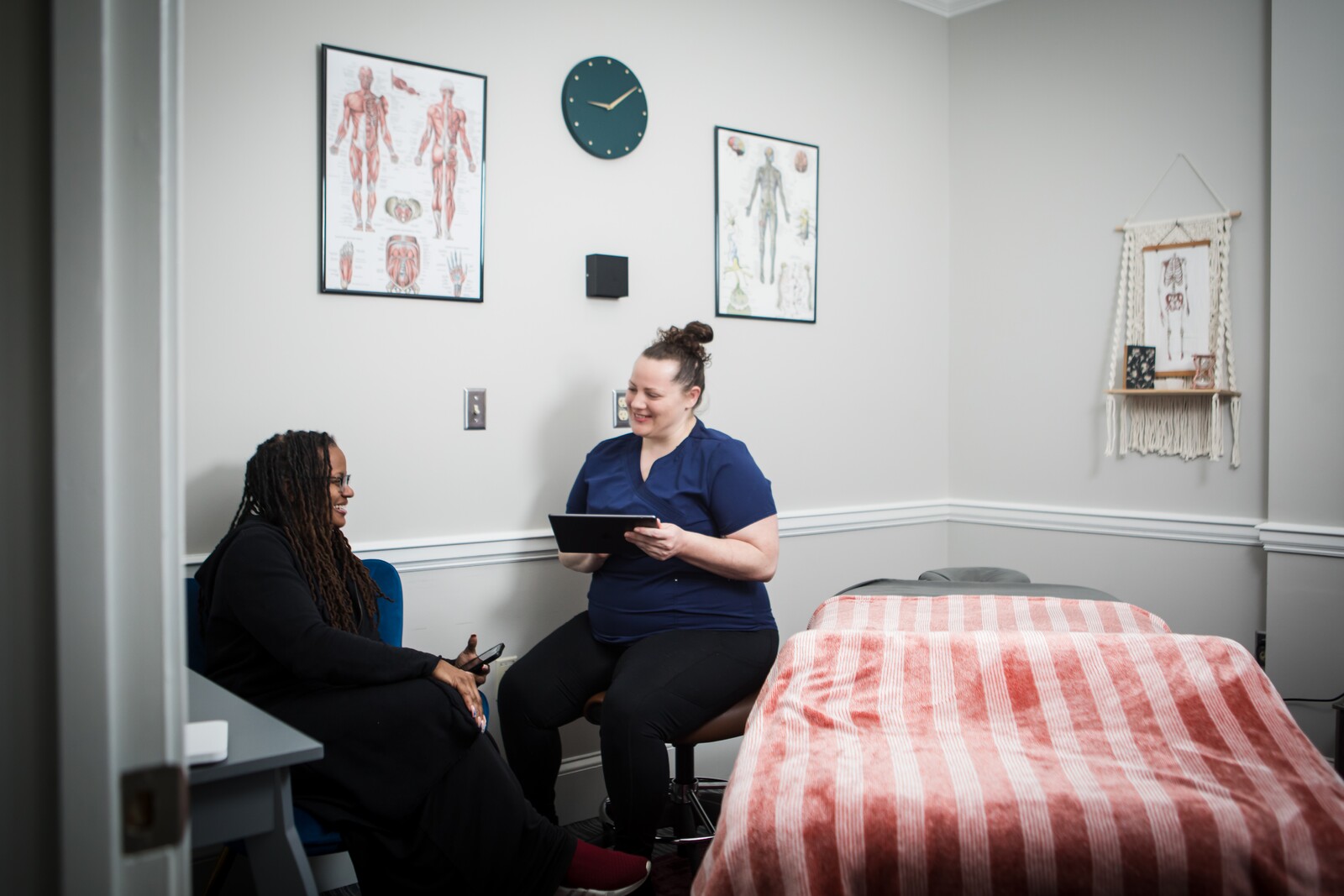 Jessica Miller providing therapeutic bodywork